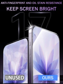 2pcs Black Frame Full Coverage 9H Tempered Glass Screen Protector Compatible With IPhone 17 16 15 14 13 12 11 Pro Max 17e 16e XR XS Max Se2 Se3 8 7 6 Plus - High Definition Clear, Anti-Scratch, Anti-Fingerprint, Bubble-Free - Clear - View 7