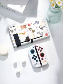 1 pieza Funda protectora con diseño de gato de dibujos animados lindos para Nintendo Switch2 (2025), aplicable a Switch2, Switch NS/Switch OLED/Lite, accesorios de Switch, bolsa de almacenamiento, funda protectora de Switch, regalo romántico para jugadores de Switch - Multicolor - Ver 15