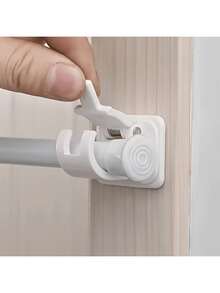 4/2/1 cái giá đỡ thanh rèm hiện đại trong suốt không cần khoan, móc nhựa tự dính điều chỉnh được, bền và dễ lắp đặt, phù hợp cho phòng ngủ, phòng khách, nhà bếp, phòng tắm, trang trí nhà cửa, dịp lễ và tốt nghiệp, giá treo tường đa năng - Nhiều màu - Xem 2