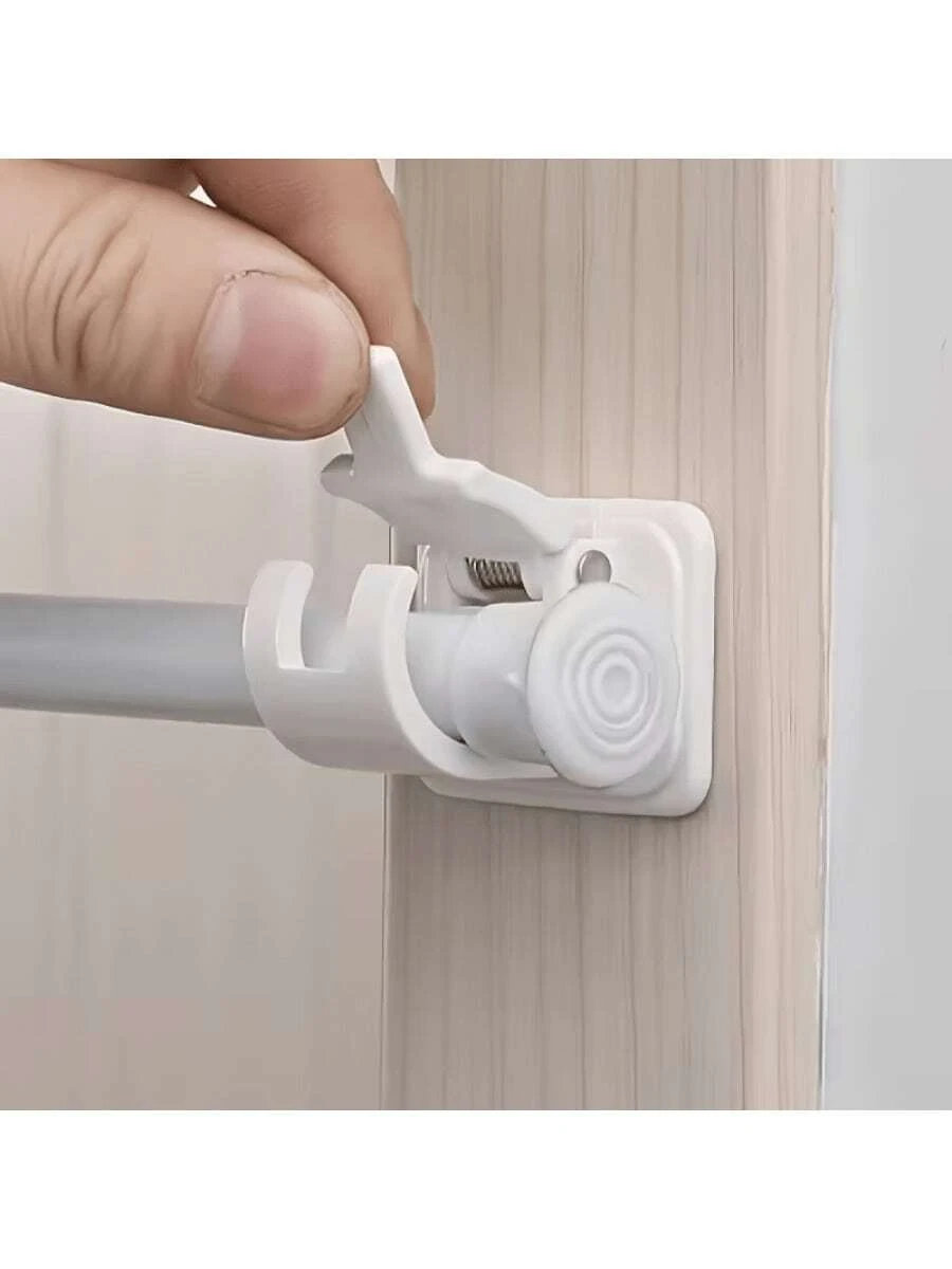 4/2/1 cái giá đỡ thanh rèm hiện đại trong suốt không cần khoan, móc nhựa tự dính điều chỉnh được, bền và dễ lắp đặt, phù hợp cho phòng ngủ, phòng khách, nhà bếp, phòng tắm, trang trí nhà cửa, dịp lễ và tốt nghiệp, giá treo tường đa năng