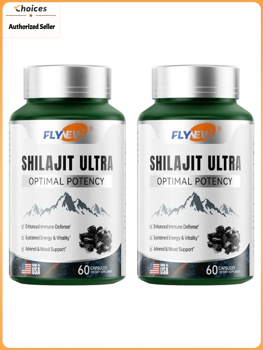 Himalayan Shilajit Supplement Capsules With Fulvic Acid & L-Arginine | Botanical Energy & Wellness Support | 60 Capsules (2 Bottles) - 2 瓶 - 查看 1