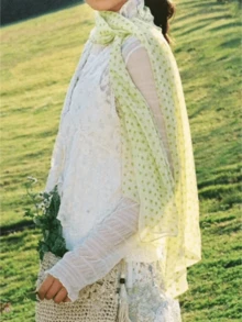 1pc Polka Dot Fashion Scarf, Chiffon Long Scarf With Silk-Like Feel, Gift For Mom - Multicolor - View 6