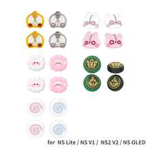 Tapa de joystick de silicona IINE, adecuada para el controlador Switch 1/OLED/Lite, agarre para el pulgar, cubierta protectora, tapa de joystick, accesorio de juego lindo - tapa basculante de silicona - Ver 2