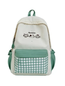 New Arrival High-Quality Fresh & Sweet Cute Plaid Backpack, Large Capacity Lightweight Commuter Backpack - Multicolor - View 11