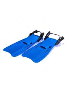 Adjustable Strap Snorkeling Fins, Short Silicone Diving Shoes With Open Heel, Adult Unisex Travel Size - Multicolor - View 8