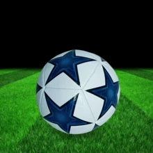 Balón de fútbol de moda de PVC, talla 2, apto para deportes al aire libre - Azul y blanco - Ver 4