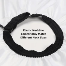 Chameleon Purple Satin Hairdressing Gown | Waterproof Non-Stick Hair Apron With Transparent Phone Window | Salon Haircutting Client Cape | Hairstyling Cutting Dress-Style Apron | Holiday Gift For Friends - General - View 5