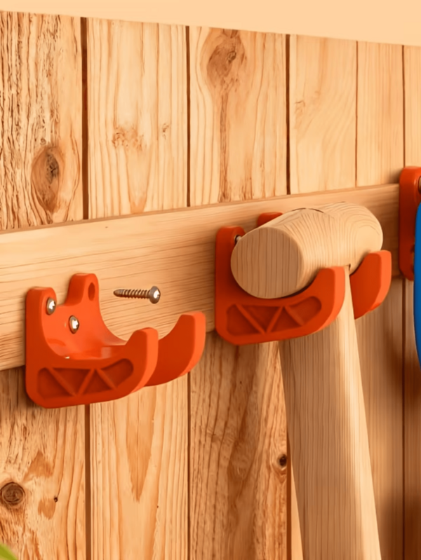 2/4pcs Garden Tool Hanging Hooks, Suitable For 35mm Diameter Brooms/Shovels/Rakes, Wall-Mounted Storage With Screws, Plastic Construction, Multi-Functional Hooks