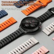 Dây đeo silicon thể thao 20/22mm tương thích với Samsung Galaxy Watch 4 5 Pro 40mm 44mm 45mm 42/46mm. Vòng đeo tay Active 2 tương thích với GT2/3 Pro. - Garmin Vivoactive 6/5/3/ - Xem 2