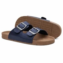 Unisex Casual  Sandal With Adjustable Buckle, Comfortable, Synthetic - Navy Blue - View 3