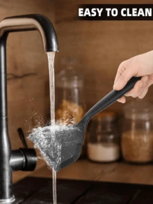 1个硅胶煎蛋铲，多功能不粘煎饼铲，牛排翻铲，适用于煎蛋、煎饼、烤鸡、烧烤及其他厨房烹饪工具 - 彩色 - 查看 7