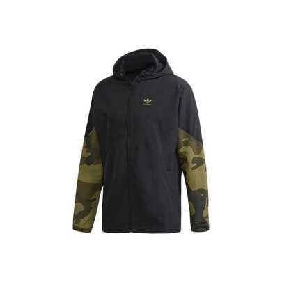  Áo khoác dài tay cổ đứng dáng thể thao năng động, khóa kéo, thuộc dòng adidas Originals Trefoil series WAFFLE BBTT, kẻ sọc, unisex, màu trắng huyền ảo.