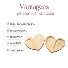 Kit Coração de Pinus - Petisqueira para Servir Frios e Petiscos Mesa posta - Visão 8