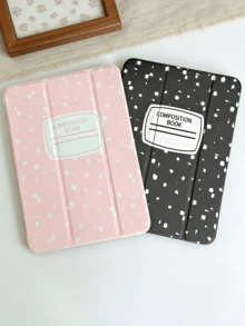 Funda Protectora con Patrón de Cuaderno Compatible con iPad 7/8/9/10.2 Pulgadas, Modelos 10th/11th(A16) 2025, con Función de Suspensión/Activación Automática y Protección contra Caídas - Negro - Ver 6