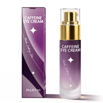 黑眼圈眼部护理 - 咖啡因眼霜，有效缓解眼袋和浮肿 - 蕴含透明质酸、肽和维生素的眼部精华
