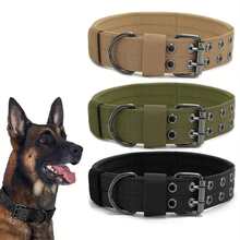 Heavy Duty Tactical Dog Collar, Padded Adjustable Nylon K9 Collar With Sturdy Metal Buckle, Military Dog Collar Suitable For Medium To Large Dogs Training, Walking, Hiking - Multicolor - View 1