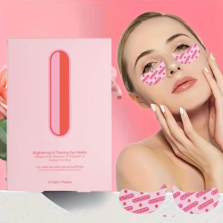 Pink Eye Mask Patches, Suitable For Puffy Eyes, Dark Circles, Eye Bags, And Wrinkles, Containing Collagen And Hyaluronic Acid-Daily Skincare Eye Patches With Ingredients That Brighten And Smooth The Skin, Helping To Reduce Pigmentation Caused By Dark Circles. - Hồng - Xem 1