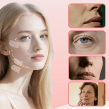 18pcs Invisible Lift And Tighten Transparent Tape With 4 Adjustable Elastic Bands, Instantly Tightens Neck, Jawline And Double Chin, Reusable, Fragrance-Free - Multicolor - View 10