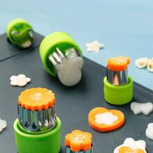 6/8/9/12 piezas Molde aleatorio de cortador de verduras, frutas, flores, animales y dibujos animados para galletas, fondant, herramientas de cocción para niños, utensilios de cocina para lonchera escolar - Combinación - Ver 5