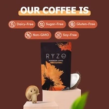 RYZ/Energy, Focus & Digestion Coffee –Dark Roast Mushroom Coffee With 6 Adaptogens & Prebiotics – Lions Mane & Turkey Tail Instant Blend – 30 Servings - 1PC - 查看 3