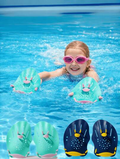 Găng tay bơi chuyên nghiệp dành cho trẻ em, được làm từ chất liệu PP cường độ cao, giúp tăng cường sức mạnh và cải thiện kỹ năng bơi lội, nhanh khô và chống trơn trượt, dễ đeo và không bị rơi ra, rất cần thiết cho việc luyện tập bơi lội, phù hợp cho trẻ từ 6-14 tuổi.