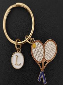 Llavero de bádminton, regalo para entusiastas del bádminton, regalos para madres, padres, graduación y maestros - Raquetas de bádminton multicolores - Ver 4