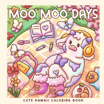 أيام البقرة: كتاب تلوين كاواييي الربيعي مع البقر والبط: مشاهد تلوين جميلة وهادئة للأطفال والبالغين (حلوة) هدية مثالية لعيد الأم، عيد الأب، عودة إلى المدرسة والأعياد. هدايا الأم، K-Pop، المدرسة، كتب التلوين، القرطاسية، هدايا عيد الفصح، ديكور الغرفة، لوازم المدرسة، لوازم المكتب، هدايا، حشوات أكياس الحفلات، ألعاب. (مساحات مريحة للتلوين).