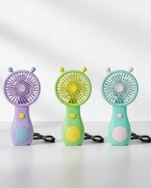 DOSYU Ventilador de Mano Portátil 3 Velocidades Abanico Aspas Ligeras con Base para Escritorio Ideal para Oficina, Casa Hogar, Escuela Útiles Escolares Recargable Carga Rápido Cargador USB Tamaño Compacto Peso ligero Brisa Calefactor Cooler Aire Acondicionado - B-Rosa - Ver 6