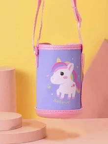 1pc Cute Cartoon Printed Cup Sleeve, Insulated Tumbler Holder, Student Carry Cup Cover - Multicolor - View 9