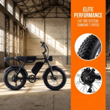 Adult Electric Bicycle, 36V 15AH Battery, 500W Motor (Peak 1100W), Top Speed 45 Km/H, Range 50 Km/100 Km, 20-Inch * 4.0 Wide Tires. - 雙驅plus - 查看 2