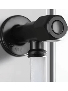 3/4英寸黑色三角阀，加厚防爆马桶进水阀，截止阀，防漏，适用于热水器 - 一出角閥 - 查看 7