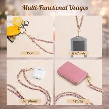 Crossbody Phone Chain, Adjustable Universal Phone Lanyard Strap For Most Smartphones, Crossbody Phone Strap For Women - 彩色 - 查看 5