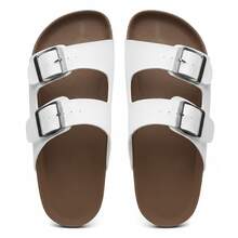 Unisex Casual  Sandal With Adjustable Buckle, Comfortable, Synthetic - 白色 - 查看 2