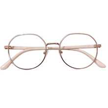 1副女士标准款式学生款反圆框纯色眼镜。简约百搭，透明镜片，适合阅读和电脑使用。 - 彩色 - 查看 13