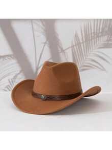 1pc Women's Western Cowboy Hat, Men's Hat, Western Hat, Detachable Heart Decor, Suitable For Mother's Day And Valentine's Day, Sun Protection, Best Easter Gift - Multicolor - View 14