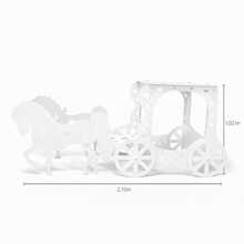 Colorful MDF Cart, Carriage, And Horse For Party Decoration - Choose Your Color - Branco - View 1
