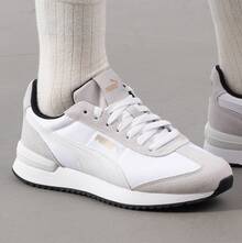 PUMA彪馬 R78 Nylon Retro 舒適百搭低筒 生活休閒鞋 男女同款 灰白 - 灰白色 - 查看 2