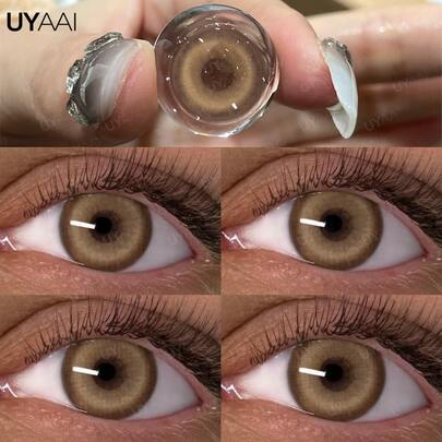  UYAAI 14mm Natural Disposable Soft & Breathable Daily Wear , Suitable For Commuting, No-Makeup Look, Light Makeup, Dates, Gatherings And Casual Wear