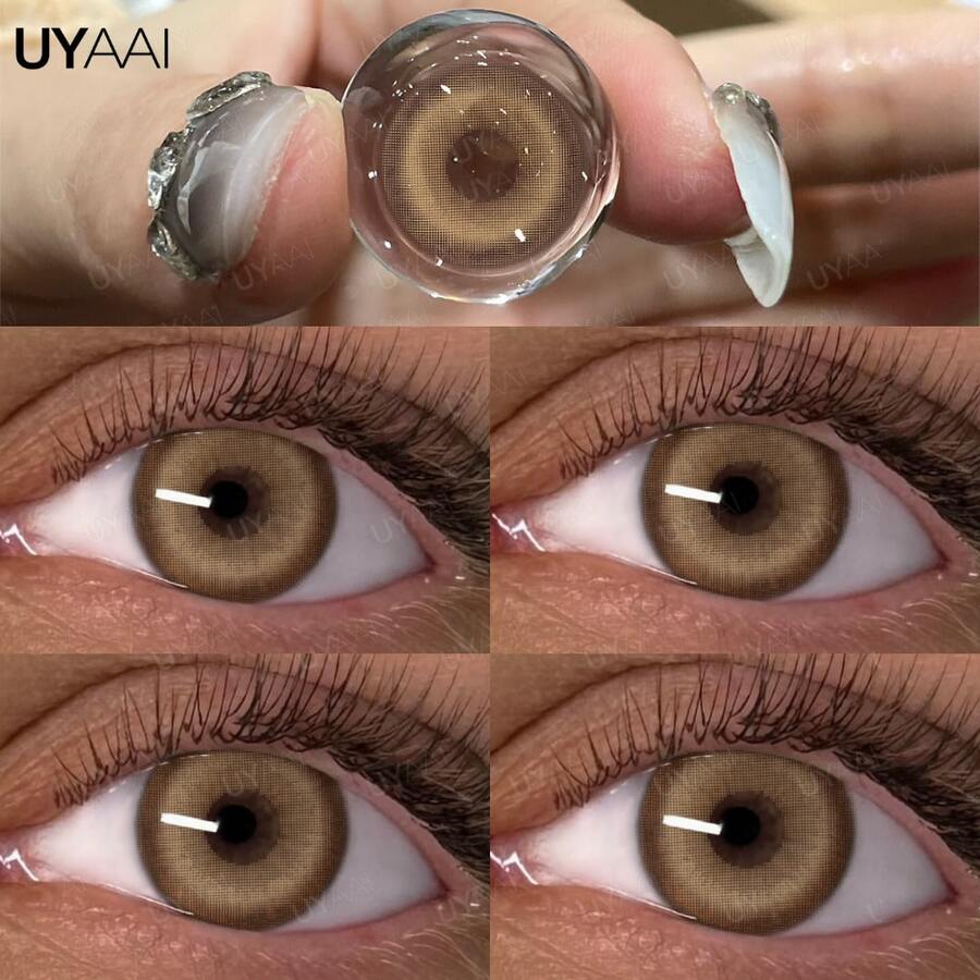 UYAAI 14mm Natural Disposable Soft & Breathable Daily Wear , Suitable For Commuting, No-Makeup Look, Light Makeup, Dates, Gatherings And Casual Wear