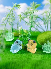 Gấu trúc mini bằng nhựa phát sáng, tượng gấu trúc nhỏ dễ thương, phát sáng trong bóng tối, trang trí nhà cửa, tiểu cảnh sân vườn (màu ngẫu nhiên) - Nhiều màu - Xem 6