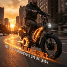 Adult Electric Bicycle, 36V 15AH Battery, 500W Motor (Peak 1100W), Top Speed 45 Km/H, Range 50 Km/100 Km, 20-Inch * 4.0 Wide Tires. - 加 - 查看 7