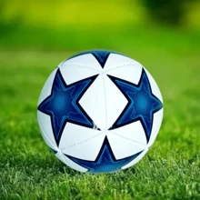 Balón de fútbol de moda de PVC, talla 2, apto para deportes al aire libre - Azul y blanco - Ver 5