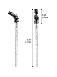 Conjunto de presente com 500/200/100 unidades de escovas para cílios, pentes para cílios, escovas flexíveis descartáveis para sobrancelhas, escovas para extensão de cílios, escovas para sobrancelhas e escovas com óleo de rícino (preto cristal). - Preto - Ver 7