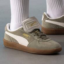 Giày PUMA Palermo PREMIUM Unisex màu xanh lá cây và trắng - Xanh lá cây và Trắng - Xem 4