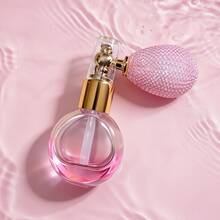 1个可填充粉色和金色闪粉喷雾瓶（DIY填充瓶），按压式香水喷雾瓶，便携式旅行喷雾瓶，3种瓶身设计，小巧轻便，方便携带，节日礼物 - 彩色 - 查看 10