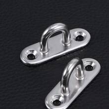 [2pcs Load-Bearing Hooks] 2pcs Load-Bearing Hooks, Rectangular Pad, Eye Plate Nail Hook, U-Shaped Design Screw, Installation Hanger Hook - Two Flat Plates - View 5