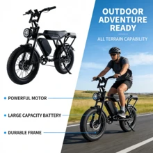 Adult Electric Bicycle, 36V 15AH Battery, 500W Motor (Peak 1100W), Top Speed 45 Km/H, Range 50 Km/100 Km, 20-Inch * 4.0 Wide Tires. - 加 - 查看 6