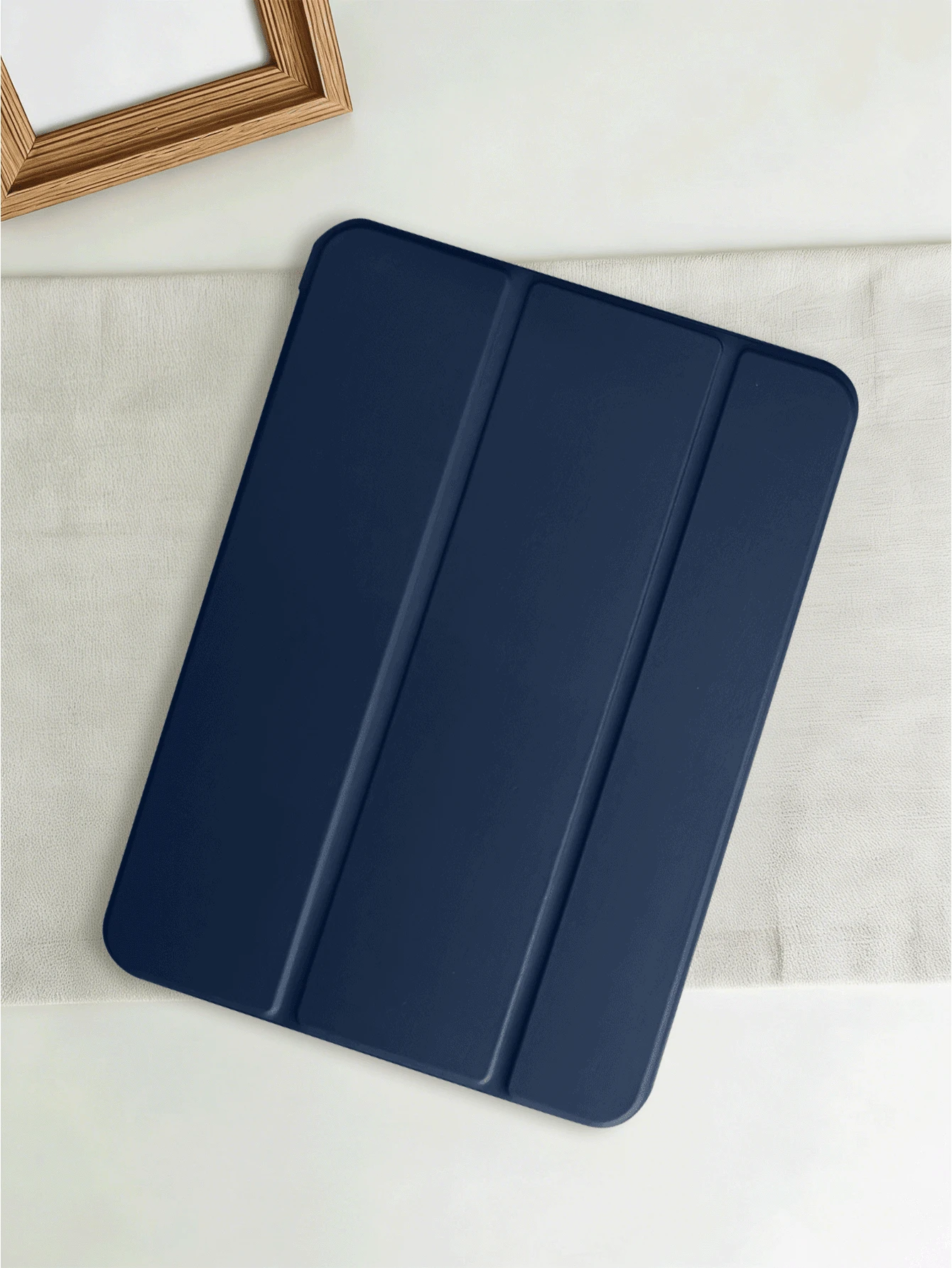 Ốp bảo vệ máy tính bảng, tương thích với máy tính bảng Galaxy/iPad/Redmi Pad SE/Pad, chống rơi, siêu mỏng, chân đế thông minh, tự động bật/tắt màn hình; tương thích với Apple iPad Mini 4/5/6 (9.7/10.2/10.5 inch), Air 4/5/6 (thế hệ thứ 10, 10.9 inch), Pro 11 inch, Air 11 (M2), Air 13 và Pro 11 (M4) - Màu xanh hải quân - Màu xanh hải quân - Xem 1