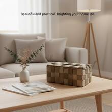 这款纸巾盒采用聚丙烯纤维制成，适用于卧室、客厅、餐桌、办公室、酒店等各种场合，防水材质。 - 卡其色 - 查看 5