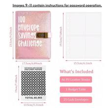 100pcs Envelope Money Saving Challenge Binder, Includes 100 Cash Envelopes For Savings Challenge, Lockable Savings Challenge Handbook, Easy And Fun Way To Save $5,050, Storage Organizer, Storage Box, Money Box, Desk Accessories, Suitable For Valentine's Day Gift, Easter, Back To School, Room Decor, Easter Gifts, Birthday, Travel Essentials, Graduation, Home Accessories, Party Supplies, Mother's Day Gift, Easter Basket - Multicolor - View 5
